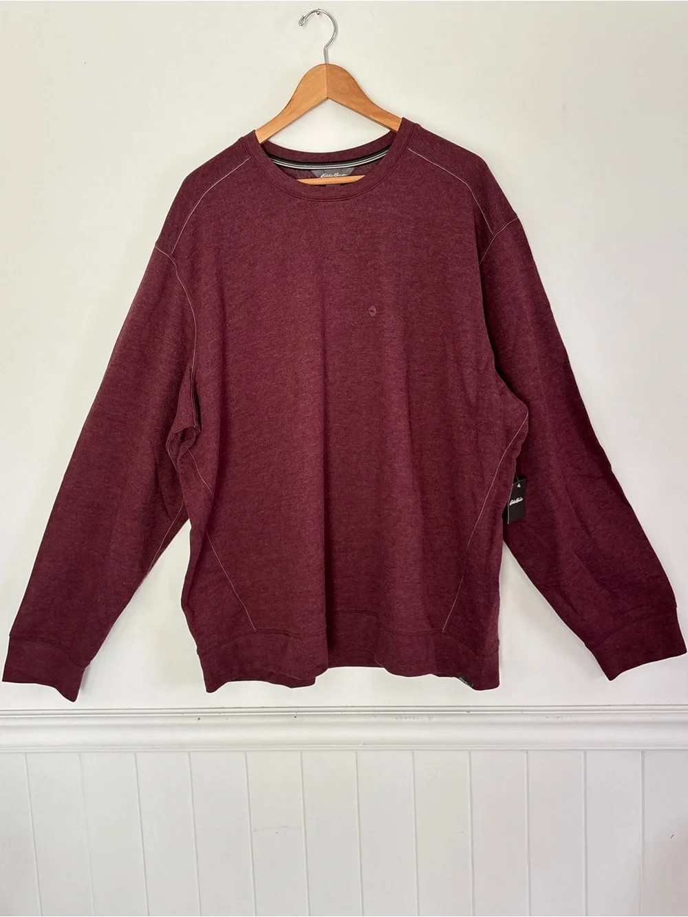 Eddie Bauer Fleece Crewneck Sweatshirt Men’s 2XL NEW Layering Outdoor Cozy A17